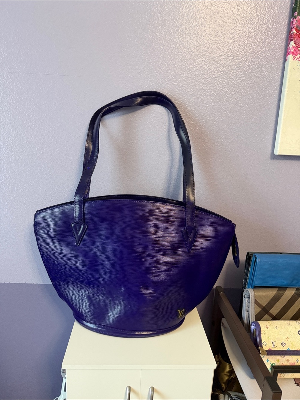 Louis Vuitton Deep Purple Epi Leather Tote